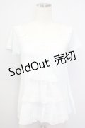 Ank Rouge  / レース&シフォンフリル切替半袖カットソー I-23-09-03-4014-1-TO-LO-L-HD-ZT075
