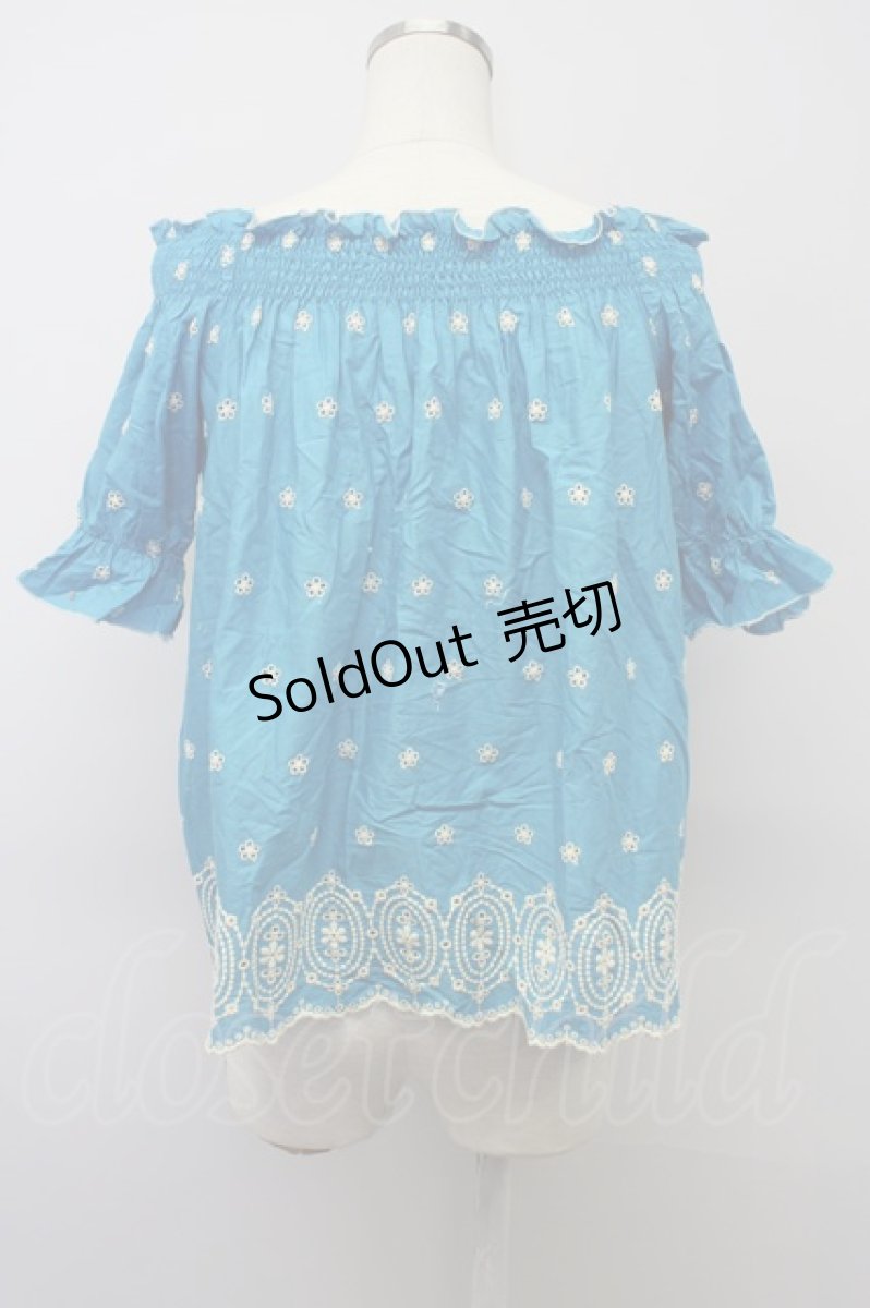 画像2: 【SALE】GOTHPUNKその他(買取対象外)  / 裾刺繍スカラップ半袖トップス I-23-09-05-4007-1-TO-GO-G-HD-ZT031 (2)