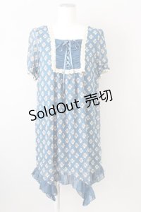 axes femme  / 花柄×ドットシフォンワンピース Y-23-09-25-4023-1-OP-AX-L-SZ-ZT082