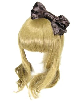 画像1: 【新品】サテンリボンカチューシャ HA_042_B130