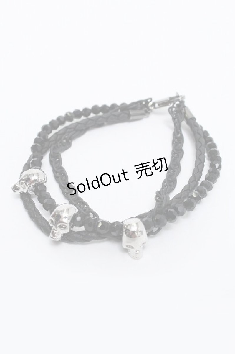 画像1: 【新品】 ドクロオニキスブレスレット BR_010_B130【通信販売専用商品】 (1)