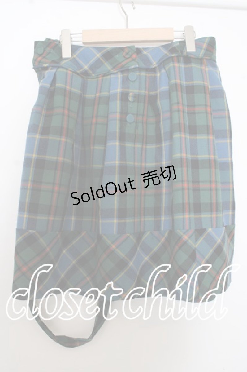画像1: 【SALE】Jane Marple / タータンのサスペンダー付スカート O-23-09-16-070-IG-ZT118 (1)