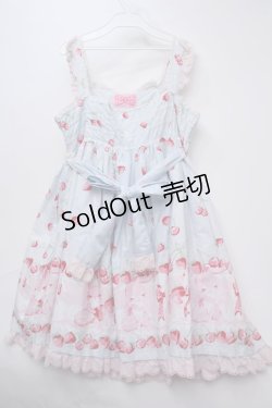 画像2: Angelic Pretty / Cherry Berry Bunny胸元リボンジャンパースカート S-23-09-14-066-UT-ZS