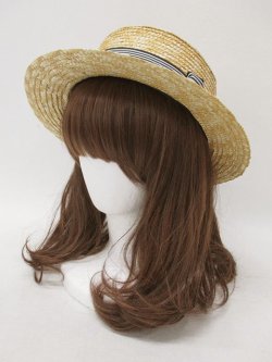画像1: 【新品】ストライプ麦わらHAT HA_183_B131
