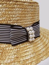 画像3: 【新品】ストライプ麦わらHAT HA_183_B131【通信販売専用商品】 (3)