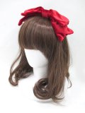 【新品】 ベロアリボンカチューシャ(赤) HA_57_B131