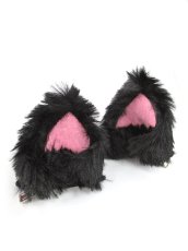 画像1: 【新品】 ネコミミヘアピン(黒) HA_67_B141【通信販売専用商品】 (1)