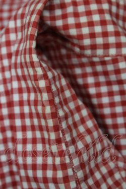 画像6: MEN'S KANEKO ISAO / ギンガムパッチシャツ  アカ O-25-10-21-027-LO-BL-IG-ZT381