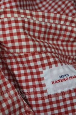 画像5: MEN'S KANEKO ISAO / ギンガムパッチシャツ  アカ O-25-10-21-027-LO-BL-IG-ZT381