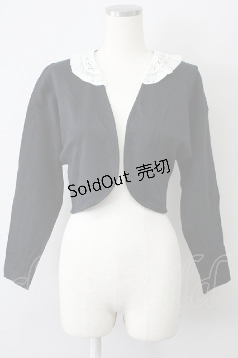 画像1: 【SALE】KETTY / レース襟ショートボレロ M ブラック T-25-01-31-011-EL-TO-SA-ZT374 (1)