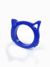 【新品】 ネコシルエットリング(青) RG_201_B83【通信販売専用商品】