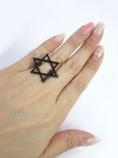 画像4: 【新品】六芒星リング（黒） RG_293_B097【通信販売専用商品】 (4)
