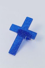 画像1: 【新品】ラメクロスリング（青ラメ） RG_318_B130【通信販売専用商品】 (1)