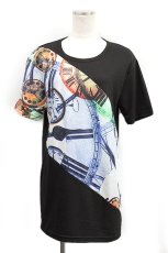 画像1: 【新品】時計pt切替Tシャツ(黒) g_tp TS_117_D016【通信販売専用商品】 (1)