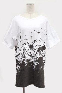 画像1: 【新品】裾ペイントTシャツ g_tp TS_119_D010