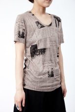 画像2: 【新品】ニュースペーパーTシャツ(ブラウン)(Tshirt/brown)w1105bounce3 g_tp TS_031_D004【通信販売専用商品】 (2)