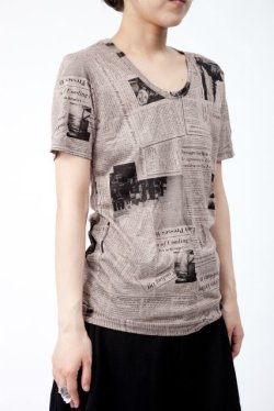 画像2: 【新品】ニュースペーパーTシャツ(ブラウン)(Tshirt/brown)w1105bounce3 g_tp TS_031_D004