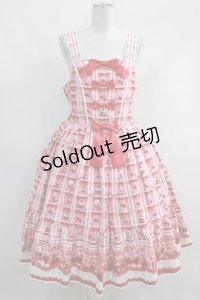 metamorphose / 【プラスサイズ】Retro Cherry 後ろバッスルジャンパースカート H-23-10-09-1004-ME-OP-NS-ZH