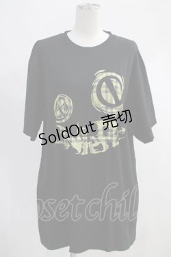 画像1: NieR Clothing / チェックプリントTシャツ  黒 H-23-11-04-1046-PU-TO-KB-ZT243