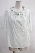 Jane Marple Dans Le Saｌon / Drawstring collar blouse ミント H-23-11-09-1061-JM-BL-KB-ZT115