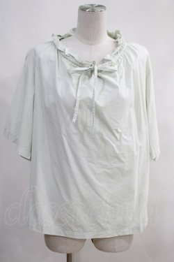 画像1: Jane Marple Dans Le Saｌon / Drawstring collar blouse ミント H-23-11-09-1061-JM-BL-KB-ZT115