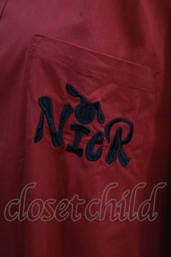 画像3: NieR Clothing / 刺繍長袖シャツ  赤 H-23-11-12-057-PU-BL-KB-ZT236