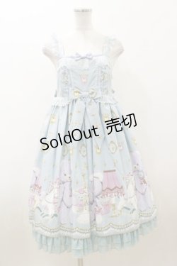 画像1: Angelic Pretty / Charlotte's Bear SpecialジャンパースカートSet Free サックス H-23-11-20-091-AP-OP-NS-ZH