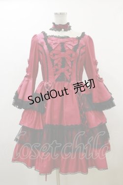 画像1: Angelic Pretty / Cat's Masqueradeドレス Free ワイン H-23-11-21-096-AP-OP-NS-ZH