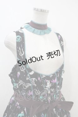 画像4: metamorphose / 【プラスサイズ】Disney villainsジャンパースカートセット プラスサイズ ブラック H-23-11-23-014-ME-OP-NS-ZH