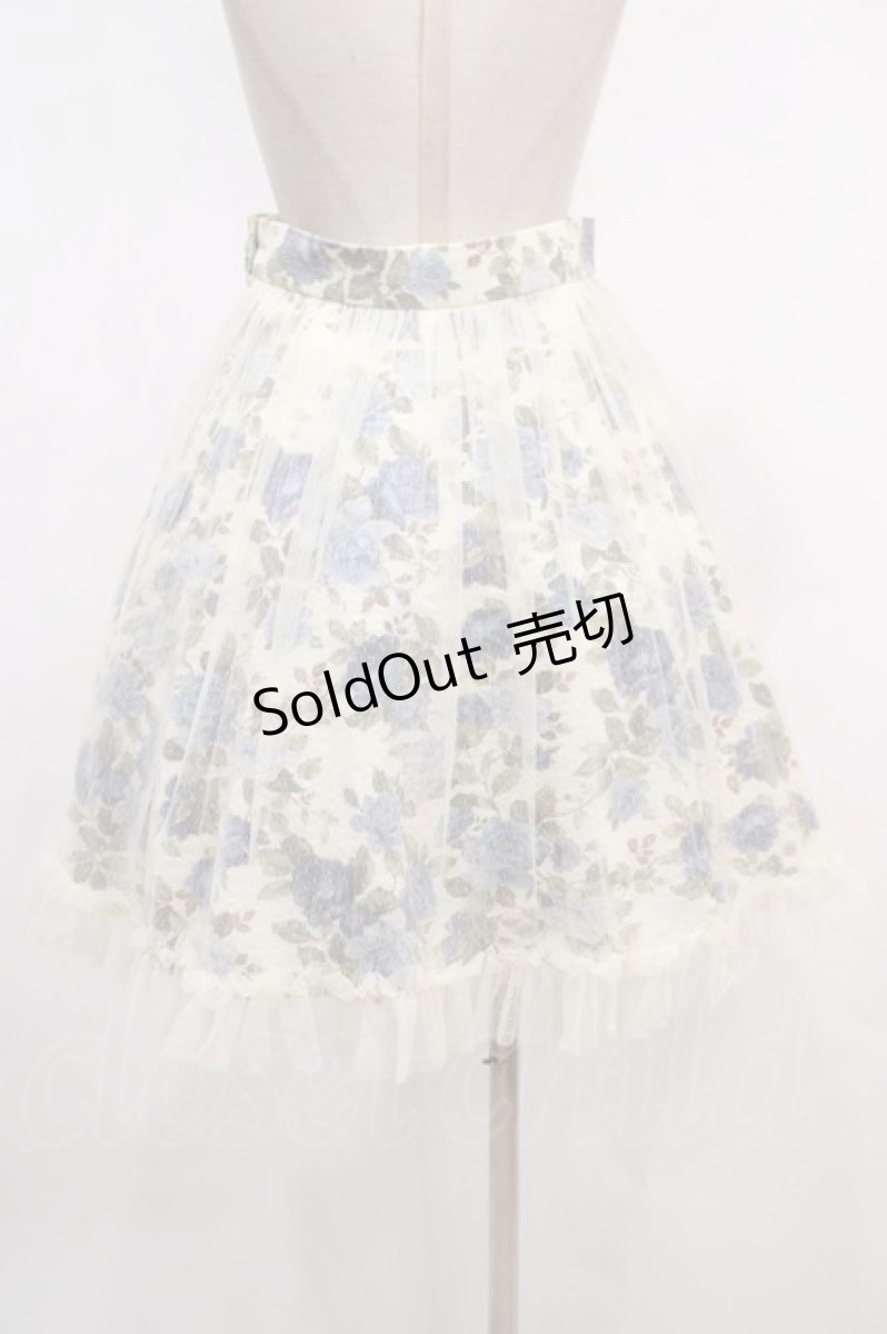 画像3: Moi-meme-Moitie / チュールローズスカート  オフ×ブルーローズ H-23-11-24-1014-MO-SK-KB-ZH (3)