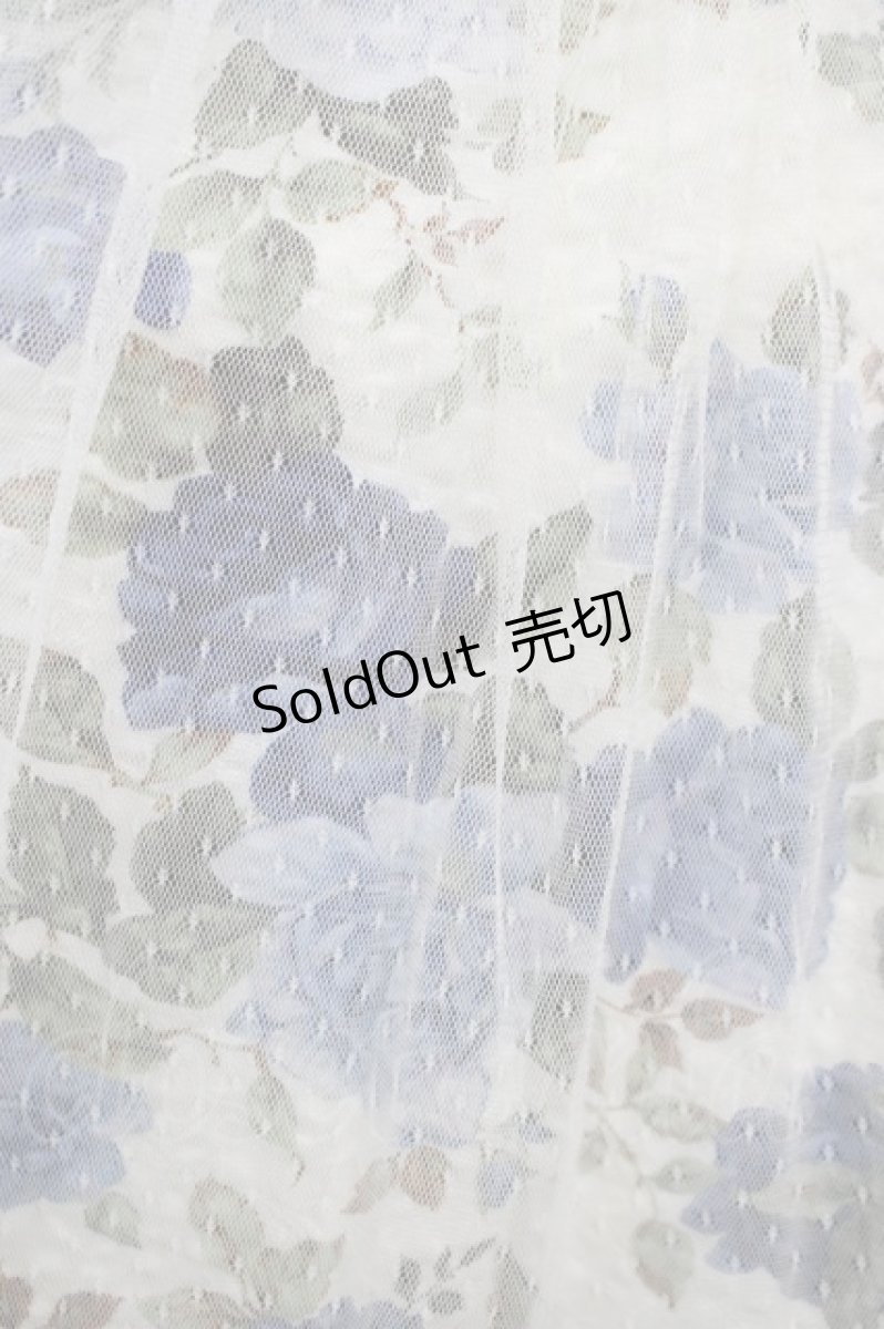 画像4: Moi-meme-Moitie / チュールローズスカート  オフ×ブルーローズ H-23-11-24-1014-MO-SK-KB-ZH (4)