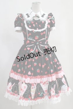 画像1: Angelic Pretty / Strawberry Parlouｒワンピース Free ブラック H-23-11-27-022-AP-OP-NS-ZH