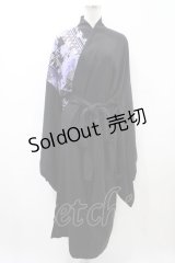 Deorart / 和柄切替着流し H-23-12-03-051-PU-TO-KB-ZT197