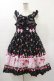 画像1: Angelic Pretty / Cherry Berry Bunny胸リボンジャンパースカート Free ブラック H-23-12-20-067-AP-OP-NS-ZH (1)