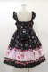 画像2: Angelic Pretty / Cherry Berry Bunny胸リボンジャンパースカート Free ブラック H-23-12-20-067-AP-OP-NS-ZH (2)