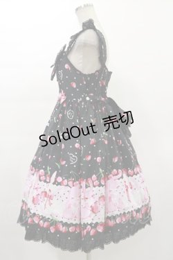 画像3: Angelic Pretty / Cherry Berry Bunny胸リボンジャンパースカート Free ブラック H-23-12-20-067-AP-OP-NS-ZH