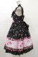 画像3: Angelic Pretty / Cherry Berry Bunny胸リボンジャンパースカート Free ブラック H-23-12-20-067-AP-OP-NS-ZH (3)