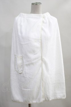画像1: NieR Clothing / ターバン付き巻くバスタオル  白 H-24-01-07-039-PU-ZA-KB-ZT386