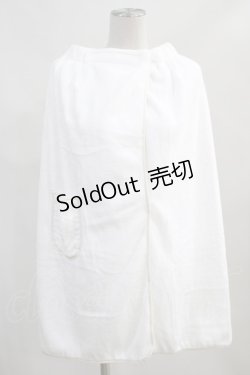 画像1: 【SALE】NieR CLOTHING / ターバン付き巻くバスタオル  白 H-24-01-07-039-PU-ZA-KB-ZT386