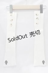 NieR Clothing / リブ刺繍カバー  白 H-24-01-12-052-PU-ZA-KB-ZT387