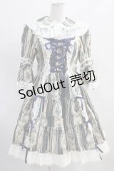 metamorphose / ブーケ柄ラッパ袖ティアードワンピース Free ブルー H-24-01-17-1011-ME-OP-NS-ZH