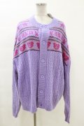 Candy Stripper / CANDY NORDIC KNIT CARDIGAN  ラベンダー H-24-01-21-036-PU-TO-KB-ZT112