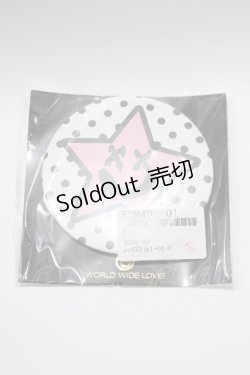 画像1: WORLD WIDE LOVE！(Rydia) / 缶バッチ  白 H-H-25-07-11-1020-PU-ZA-KB-ZH