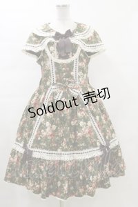 metamorphose / 【プラスサイズ】はしごレースリボンケープ付きジャンパースカート (花柄) プラスサイズ Green H-24-02-04-1089-ME-OP-NS-ZH