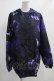画像1: NieR Clothing / 総柄ZIPブルゾンパーカー  黒×紫 H-24-02-06-1013-PU-TO-KB-ZT223 (1)