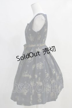 画像2: Jane Marple / ロイヤルストライプのスクエアドレス M ネイビー H-24-02-07-1015-JM-OP-SK-ZT096