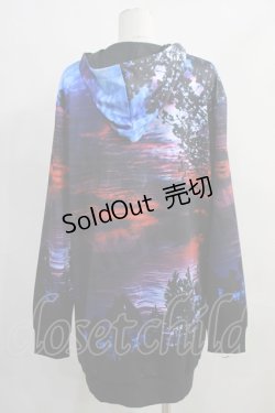 画像3: NieR Clothing / 総柄ZIPパーカー  黒×赤×青 H-24-02-08-033-PU-TO-KB-ZT180