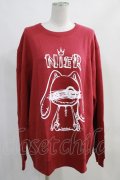 NieR Clothing / プリントSWEAT  2XL ボルドー H-24-02-08-023-PU-TO-KB-OS