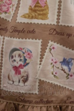画像4: Emily Temple cute / Kitten Stamp Collectionロングワンピース M モカ H-24-02-16-004-ET-OP-KB-ZT265
