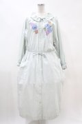 Jane Marple Dans Le Saｌon / Jardin Des Fleurs Embroideryドレス  ミント H-24-02-16-1026-JM-OP-KB-ZH